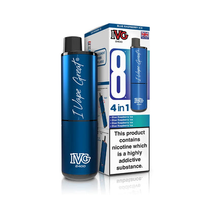 IVG vape device and packaging on a white background