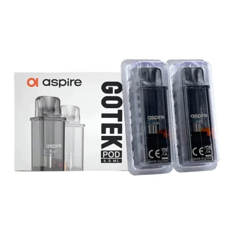 Aspire Gotek vape pod packaging on a white background