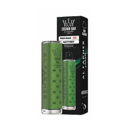 al fakher Green vape battery with packaging on a white background