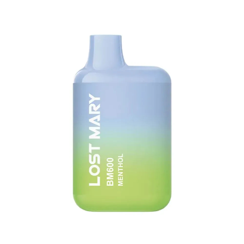 Gradient blue to green vape device with 'Lost Mary' branding on a white background