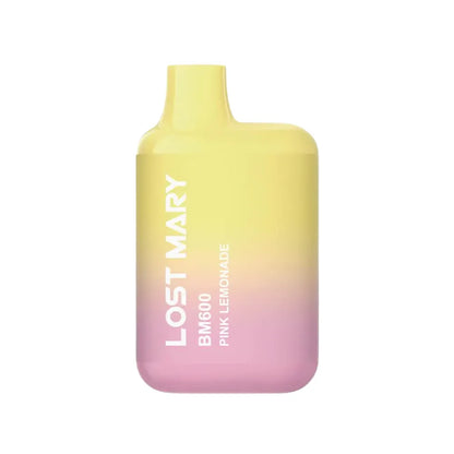 Gradient yellow to pink bottle with 'Lost Mary' branding on a white background
