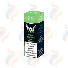 City Vape 50/50 vape nic shots packaging with green and black design on a white background