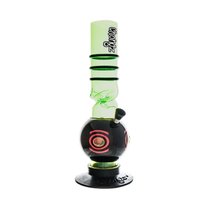 Chongz acrylic bong with green and black design on a white background