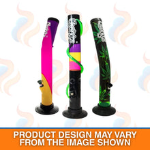 Three colourful 40cm bongs with 'Chongz' branding on a white background