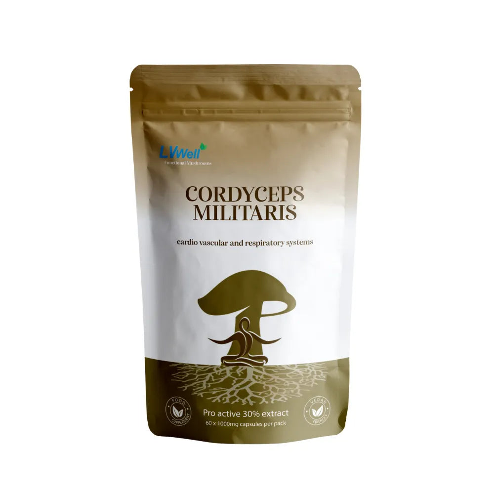 LVWell - Cordyceps Militaris Mushroom Capsules - 60 Capsules