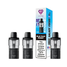 Three Crystal Galaxy refill replacement pods with packaging on a white background