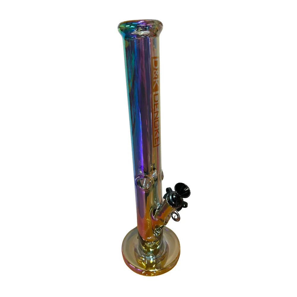 D&K Multicoloured glass smoking bong on a white background