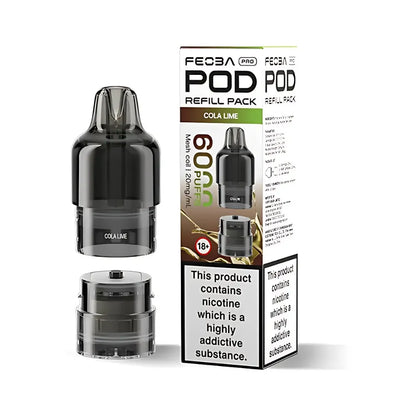 Feoba Pro 6000 packaging and prefilled pods cola lime