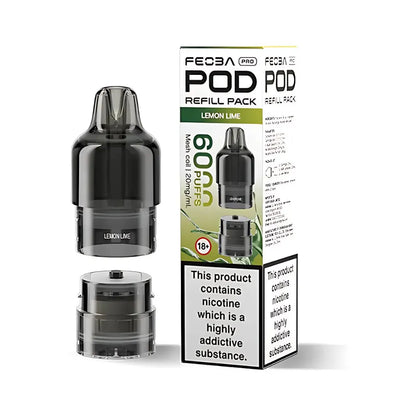 Feoba Pro 6000 packaging and prefilled pods lemon lime