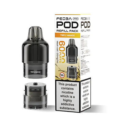 Feoba Pro 6000 packaging and prefilled pods Triple Mango