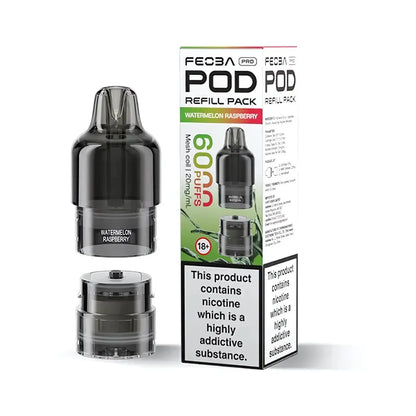 Feoba Pro 6000 packaging and prefilled pods watermelon raspberry