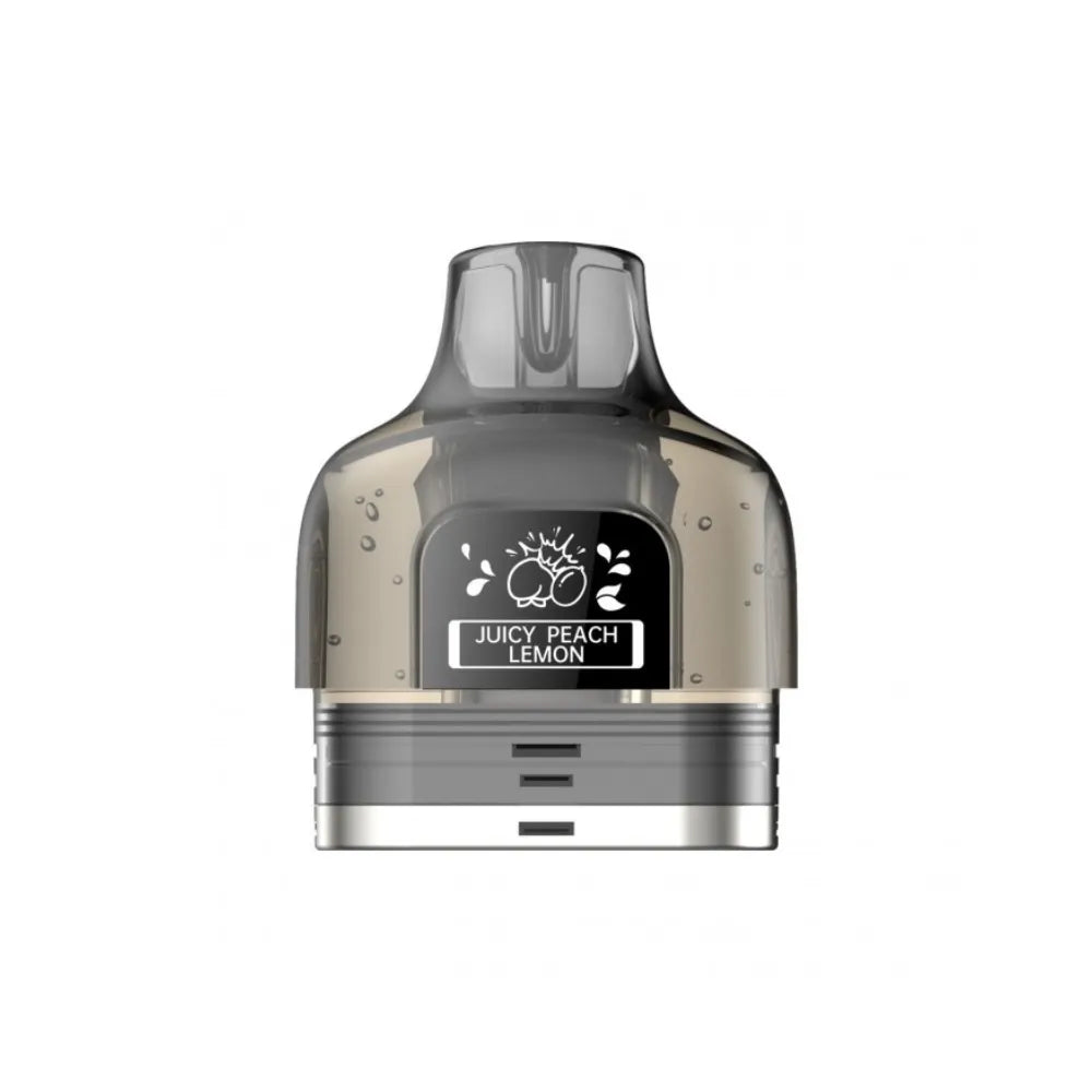 Fisco Vape refills with 'Juicy Peach Lemon' flavor label on a white background