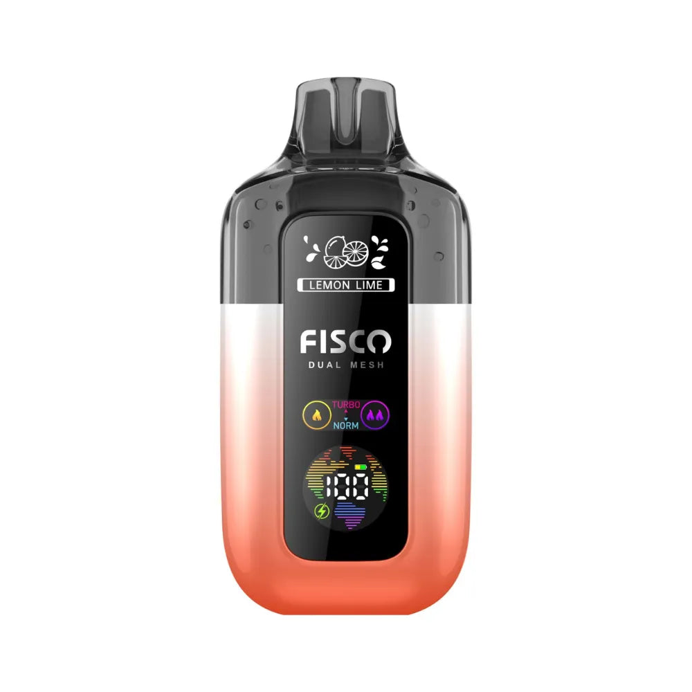 Fisco vape Lemon & Lime device with gradient design on a white background
