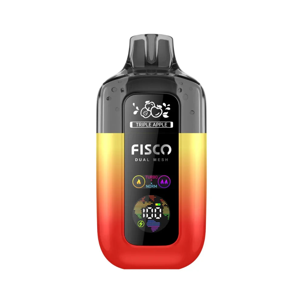 Fisco vape Triple Apple device with gradient design on a white background