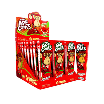 Display of G-Rollz Ape Cones - Watermelon Splash flavour
