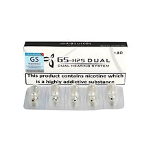 GS-H2S Dual heating system packaging with nicotine warning label on a white background