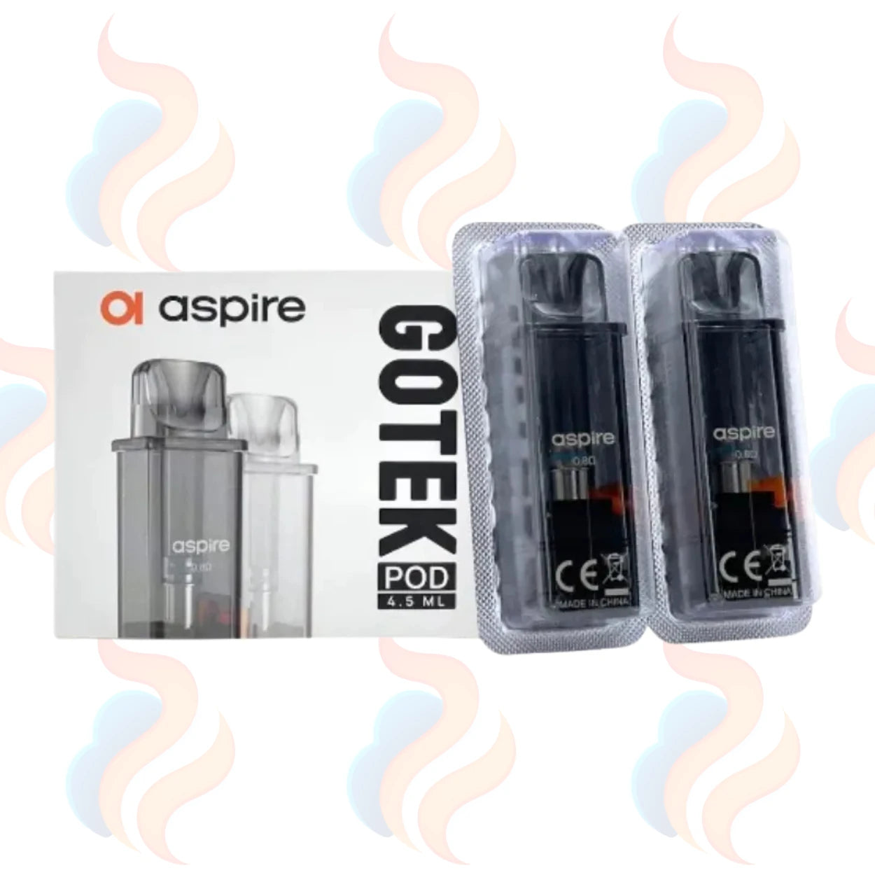 Aspire Gotek vape pod packaging on a white background