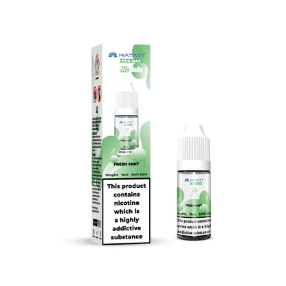 Hayati Pro Max Salts Fresh Mint vape juice packaging on a white background