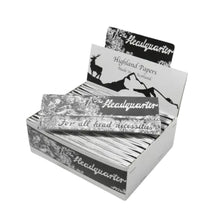 Box of 24 Highland Papers with branding and design on a white background