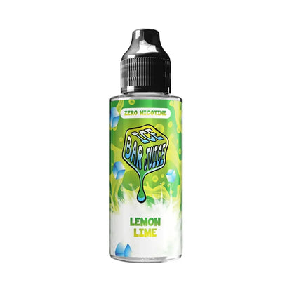 Bottle of Ice Bar Juice Lemon Lime flavor on a white background