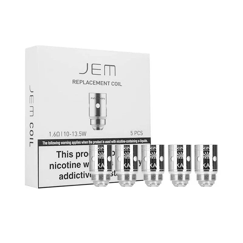 Innokin JEM replacement coils packaging with coils in front on a white background