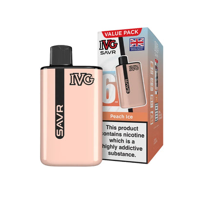 IVG SAVR vape device and packaging on a white background