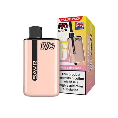 IVG SAVR vape device and packaging on a white background