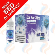 Box Of 10 Ice Bar Juice E-liquids on a white background with UK Vape Supply Logo