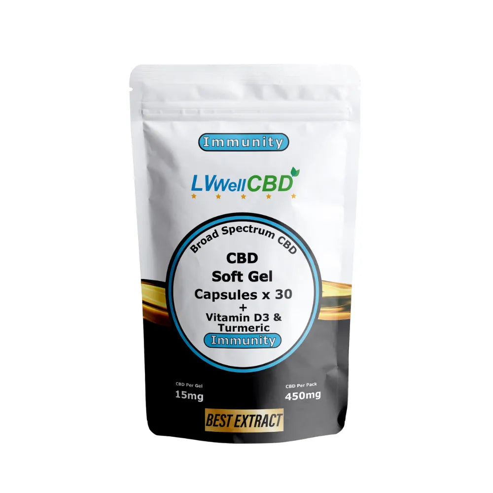 LWell CBD CBD Soft Gel Capsules packaging on a white background