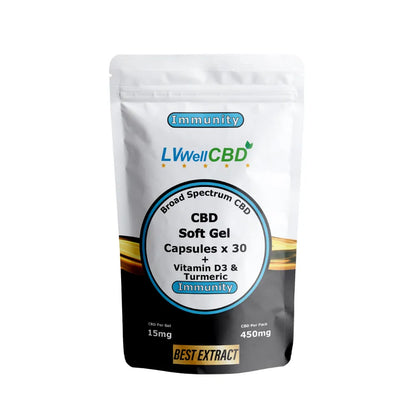 LWell CBD CBD Soft Gel Capsules packaging on a white background
