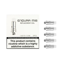 Endura M18 replacement coil packaging with five coils on a white background