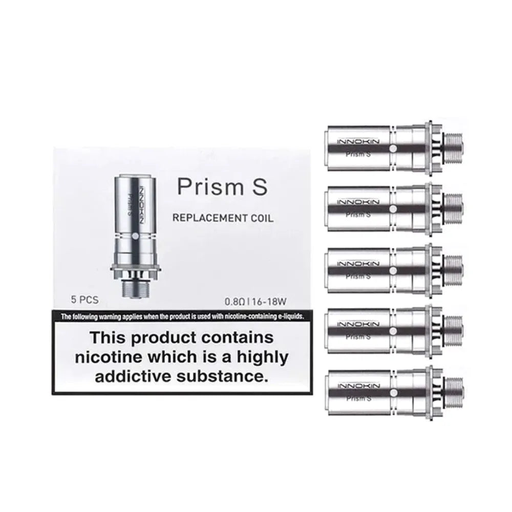 Innokin Prism S replacement coils with packaging on a white background