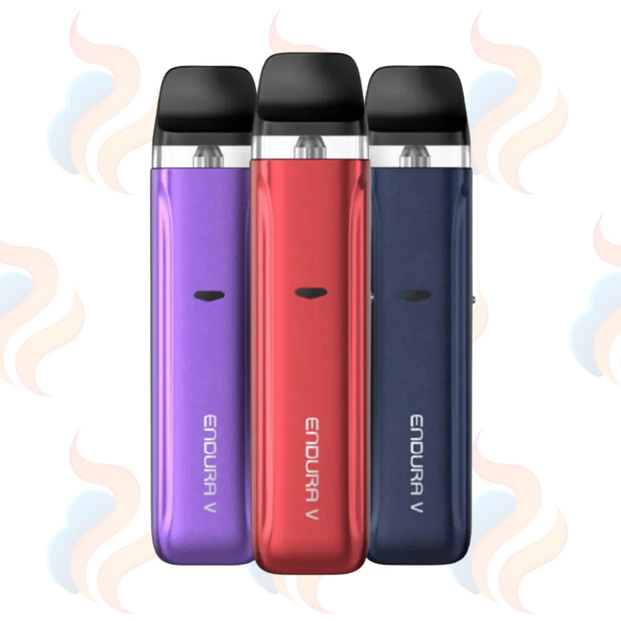 Three Innokin Endura V Vape devices on a white background with UK Vape Supply Logo
