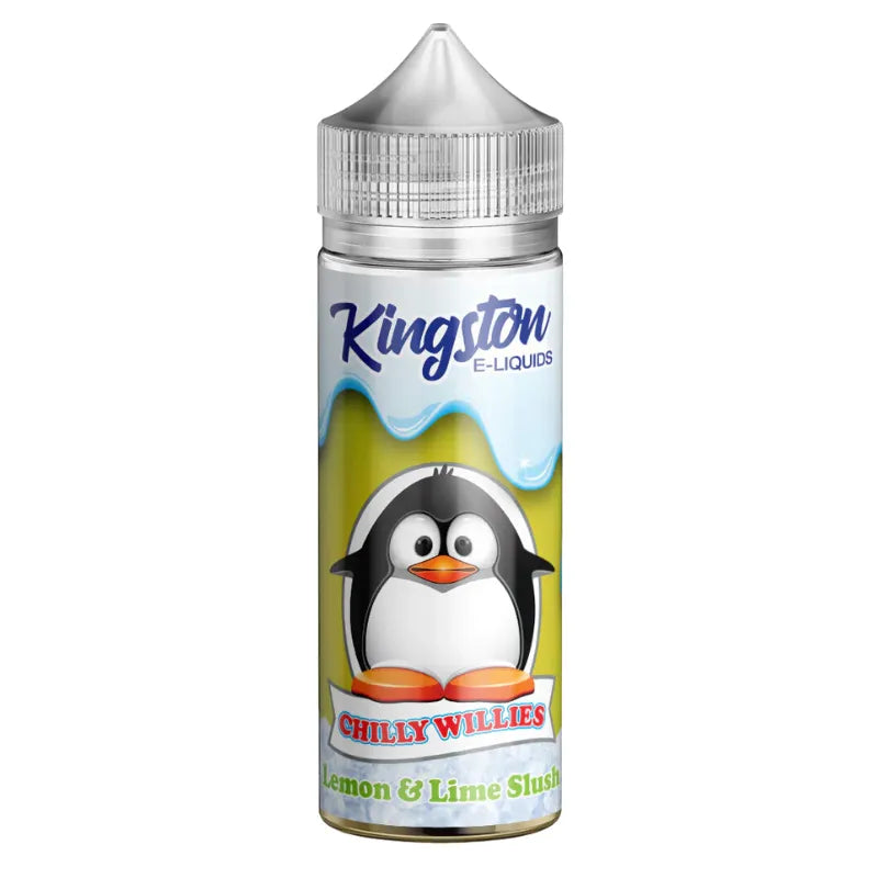 Kingston E-Liquids Chilly Willies Lemon & Lime Shaka bottle on a white background