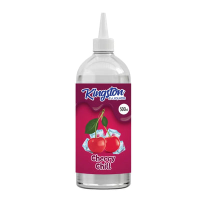 Kingston Cherry Chill e-liquid bottle on a white background