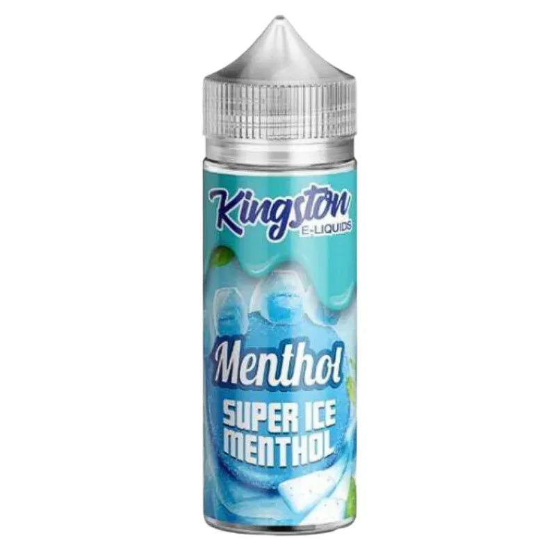Kingston Menthol Super Ice Menthol e-liquid bottle on a white background
