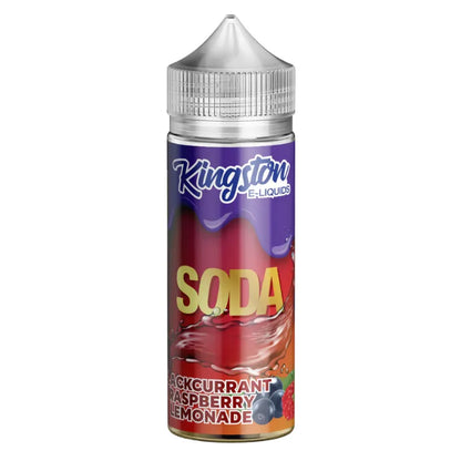 Kingston E-Liquids Soda Blackcurrant Raspberry Lemonade bottle on a white background