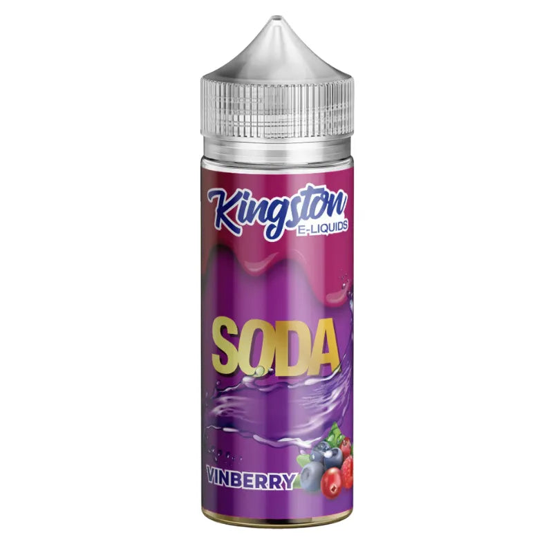 Kingston E-Liquids Vinberry Soda bottle on a white background