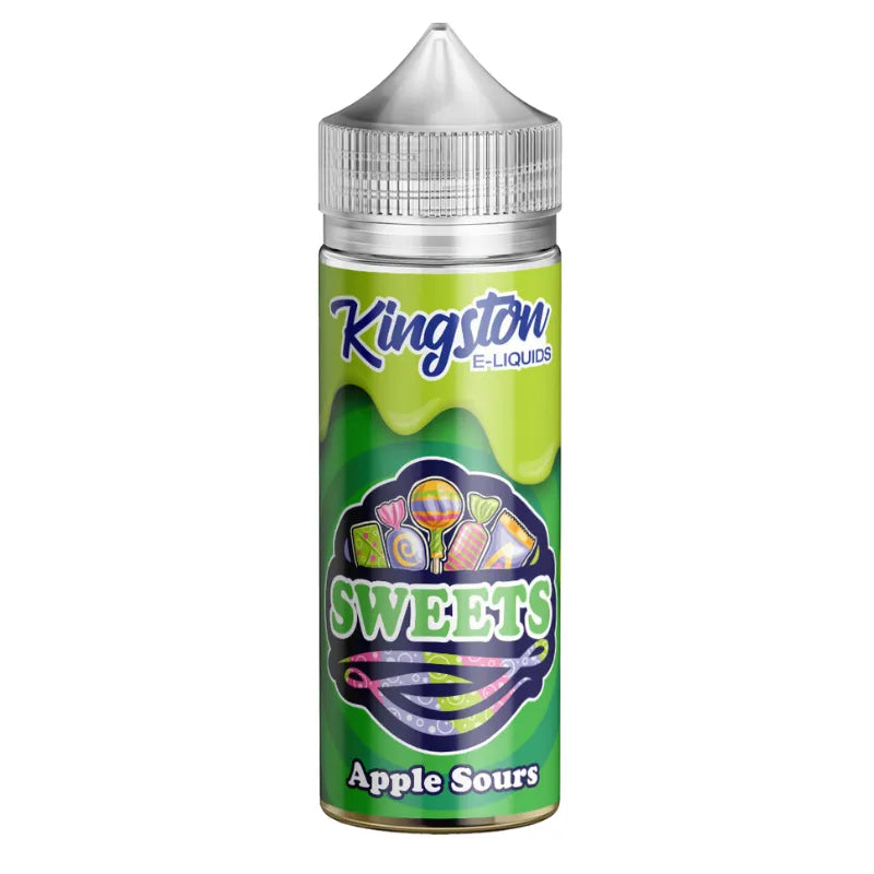 Kingston E-Liquids Sweets Apple Sours bottle on a white background