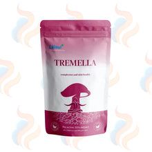 LVWell Tremella mushroom capsules in pink packaging on a white background