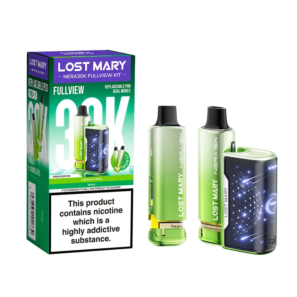 Lost Mary vape devices and packaging on a white background