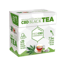 Box of MediCBD CBD Black Tea on a white background