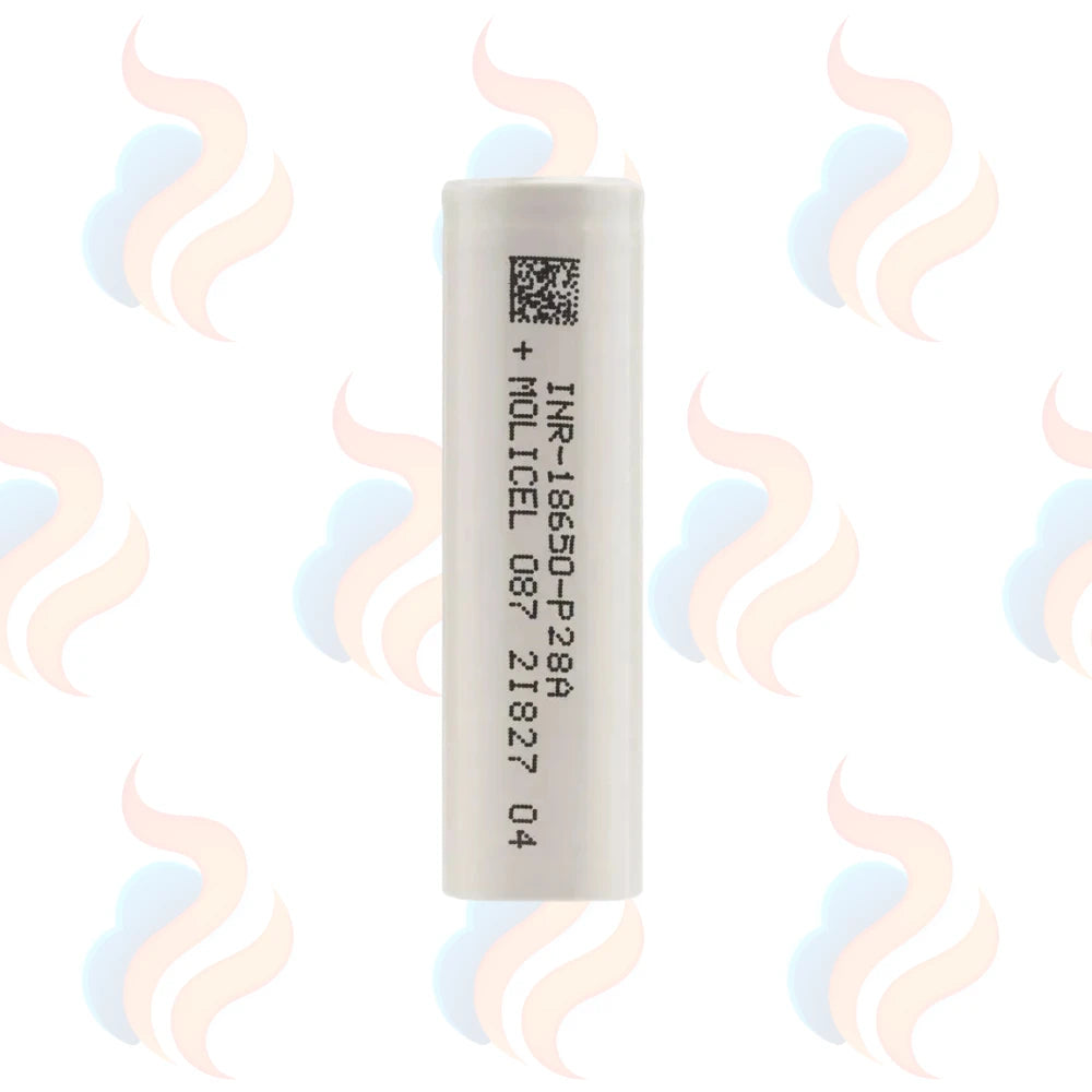 White Molicell Battery on a white background