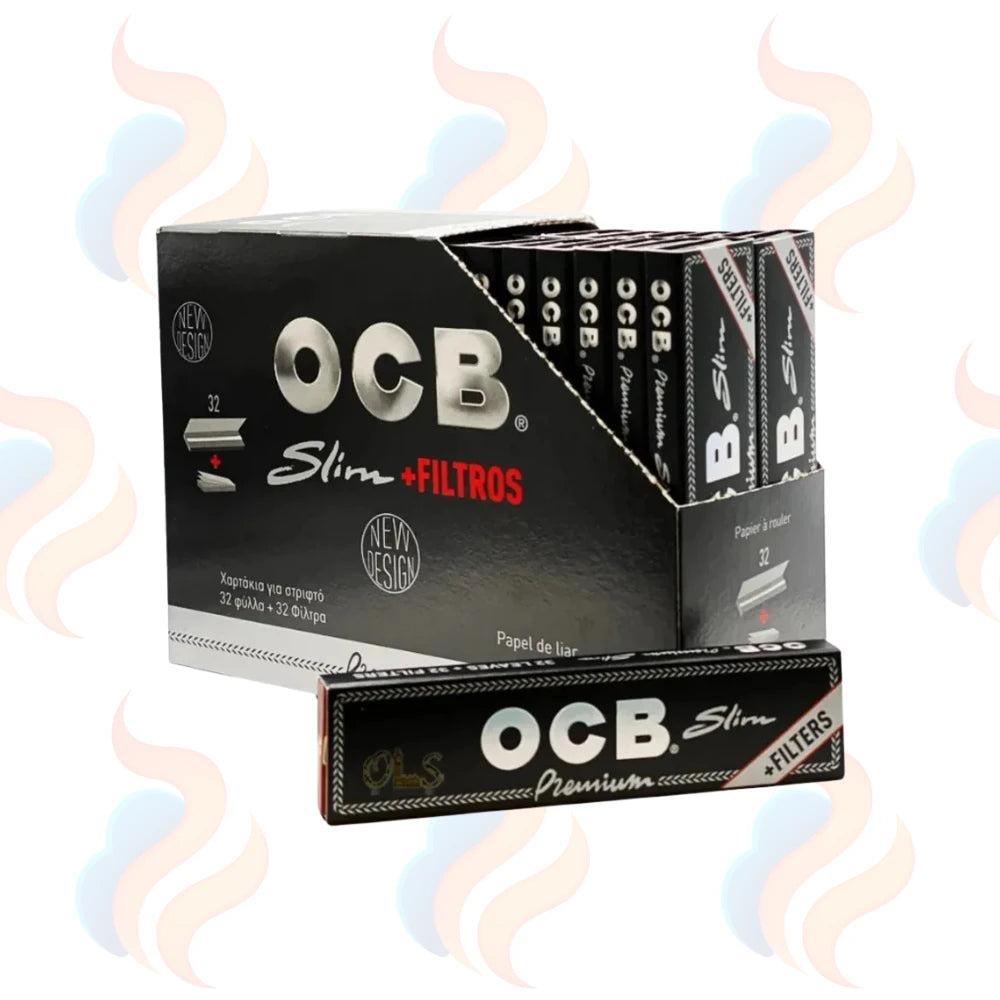 OCB Rolling Papers With Tips 32pcs on a white background