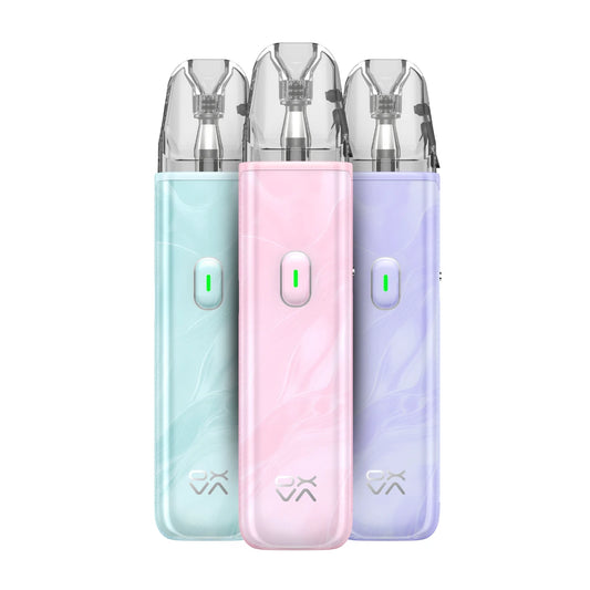 Three Colourful OXVA Xlim GO Lite Vape Pod Devices