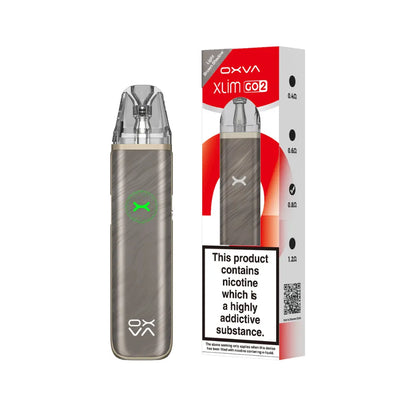 OXVA vape device and packaging on a white background