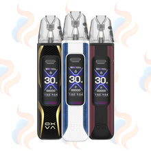 Three OXVA Xlim Pro 3 Vape devices on a white background with UK Vape Supply Logo
