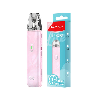OXVA Xlim Go Lite Pod Vape in "Light Pink" Colour With Packaging.