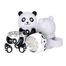 Panda-themed grinder set on a white background