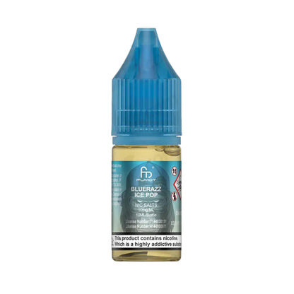 R&M Tornado 7000 Salts Bottle of Blue Razz Ice Pop e-liquid with blue cap on a white background